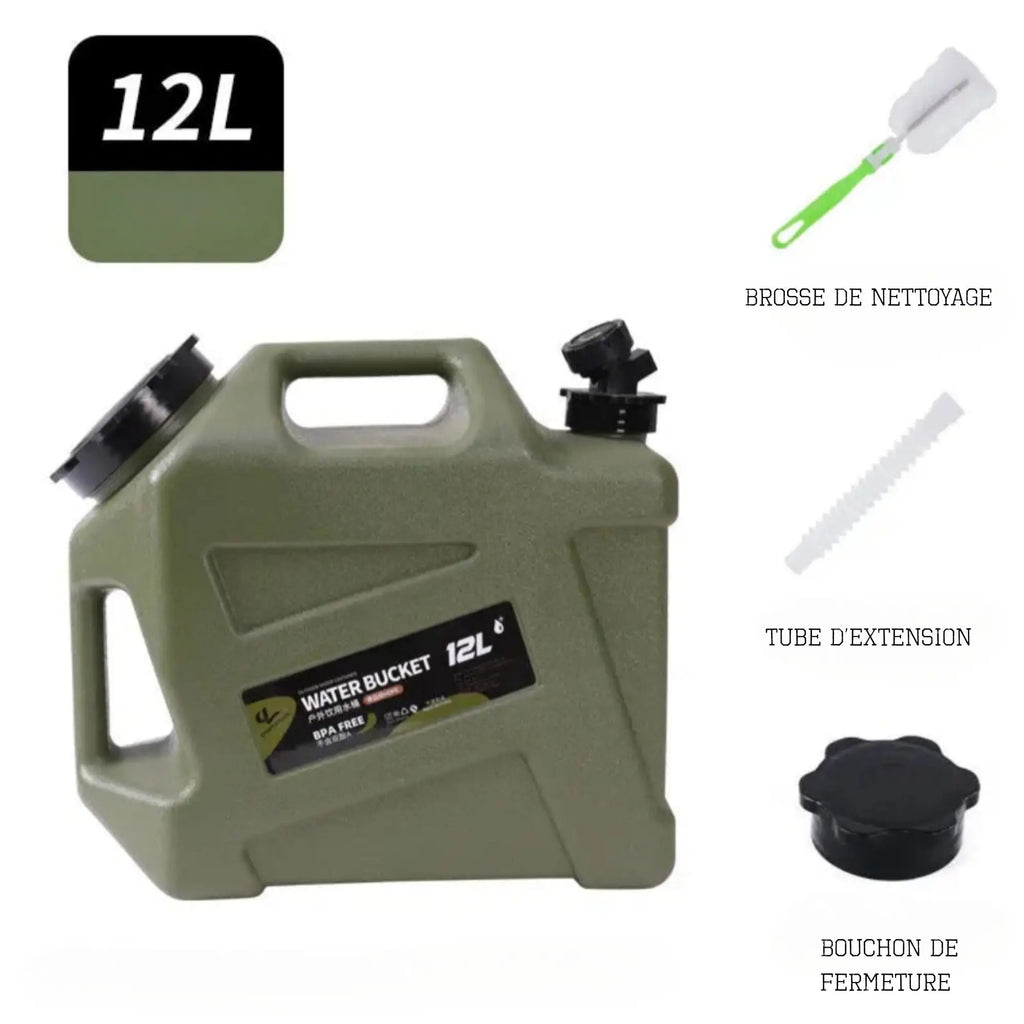Seau de stockage d'eau pour le camping en plein air, grand réservoir de stockage d'eau pour la maison, seau en plastique de catégorie alimentaire avec robinet, seau potable.