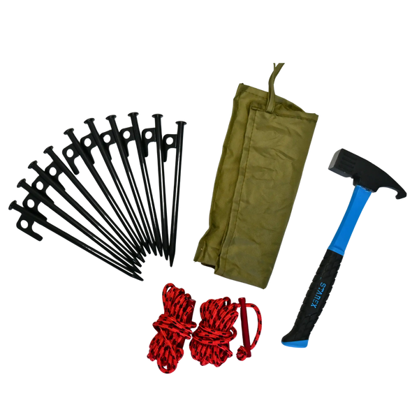 Kit Complet de Fixation pour Annexe de Tente de Toit - Marteau & Sardines Professionnel Woody’s Camp