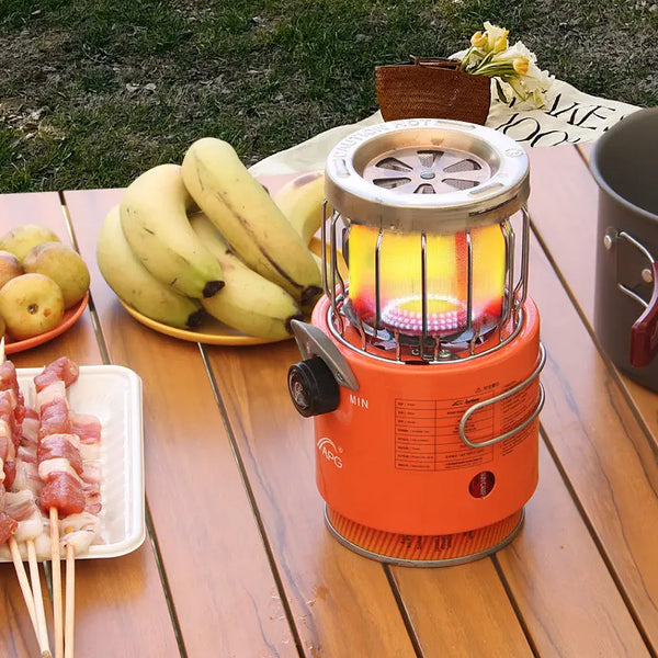 Mini chauffage de camping portable 2000W – Réchaud à gaz LPG multifonction