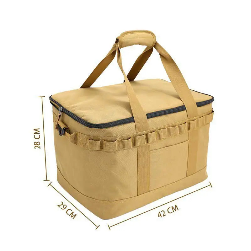 Sac de rangement de camping transfrontalier, ensemble d'outils de fournitures de plein air, boîte de rangement pliable pour camping.