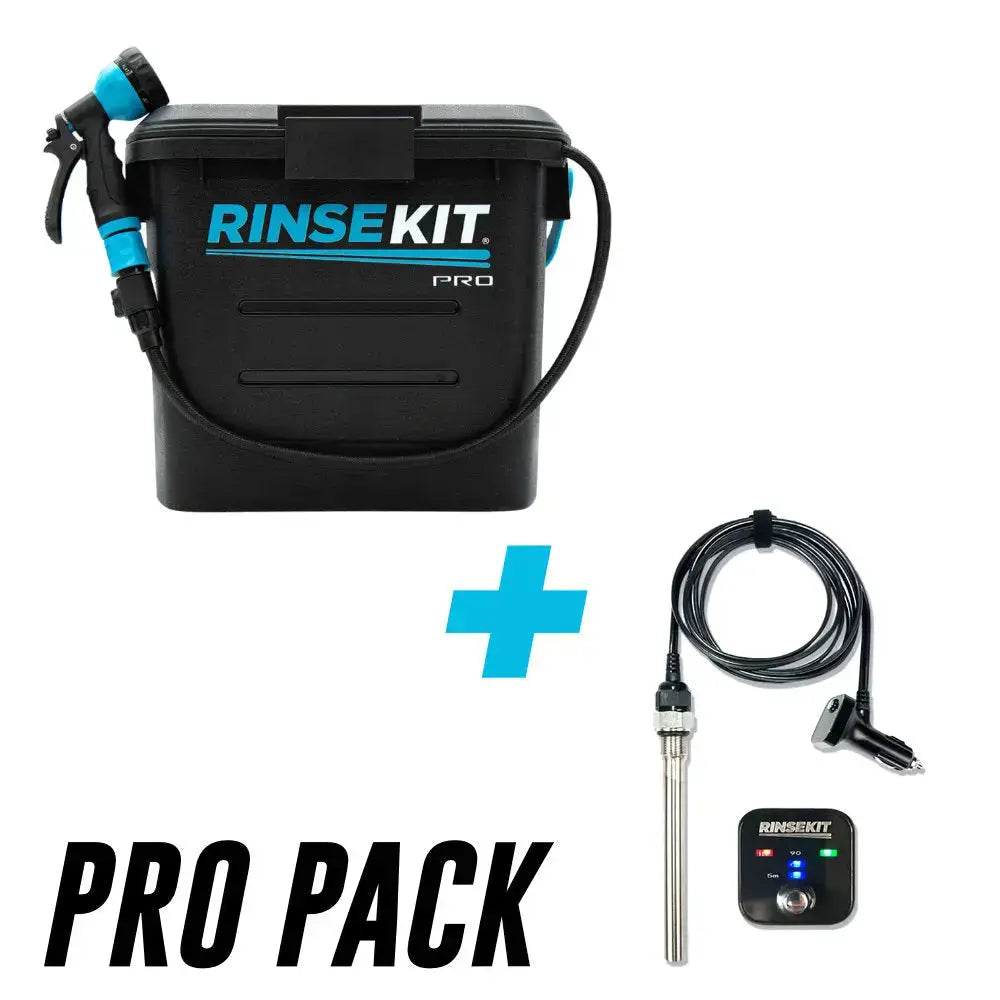 PACK RINSEKIT PRO – Douche Portable Autonome 13,3L + Chauffe eau 12V Outdoor system