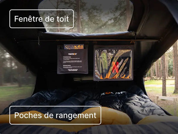TentBox GO–Tente de toit ultra légère 2 personnes, installation 60 secondes Tentbox