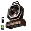 Ventilateur de camping 3 en 1 avec lumière LED et batterie de 20000mAh, idéal pour les randonnées et les aventures en plein air.